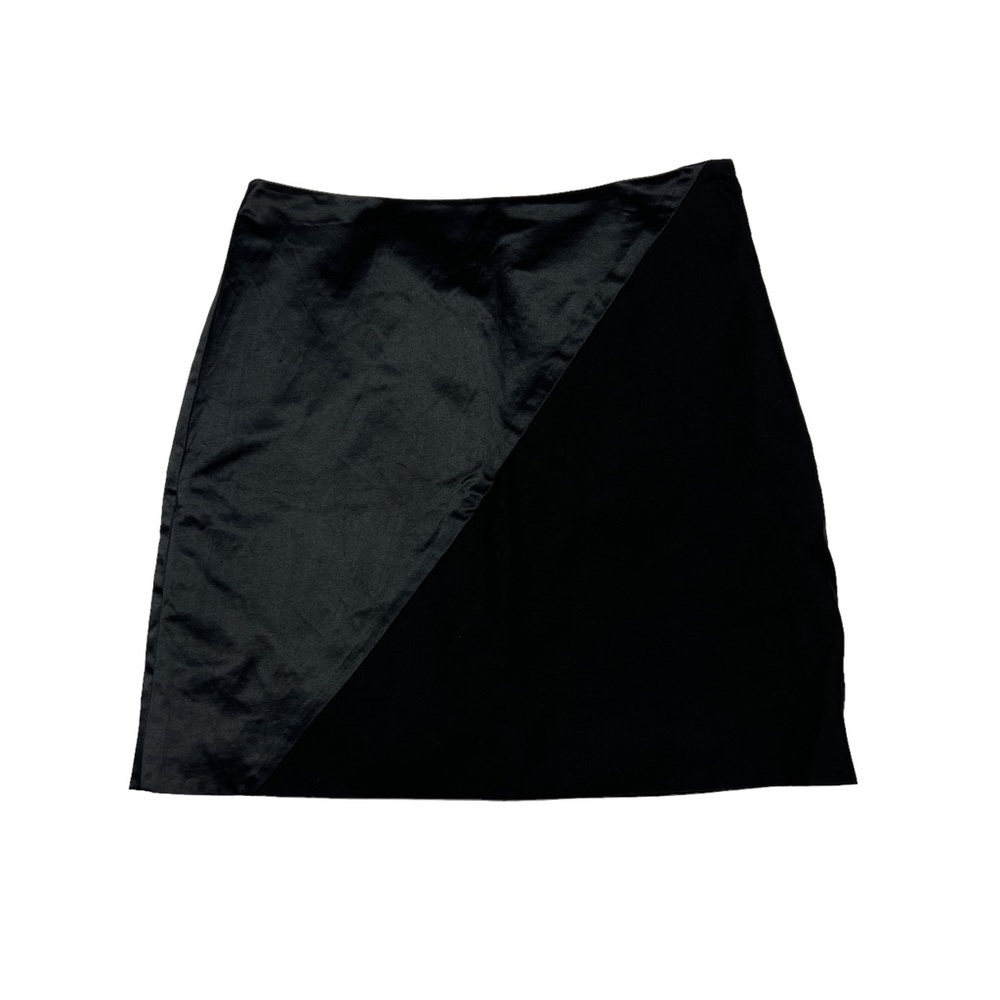 Kate Spade Saturday Black Two Tone Mixed Media A-Line Mini Skirt